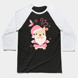 Pink French Bulldog, Funny Christmas 2022 Baseball T-Shirt